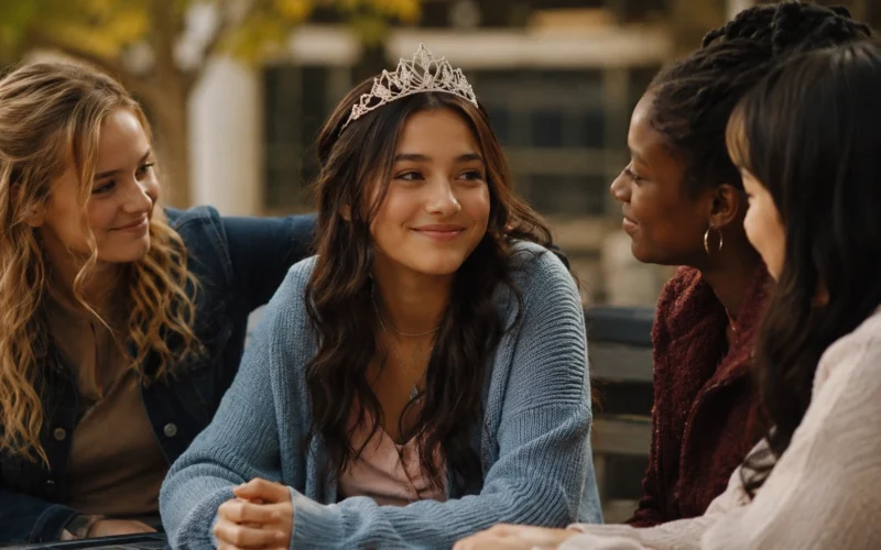 autumn wears a tiara in if he had been with me