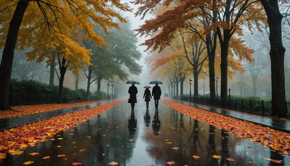 rain reflects emotional distance